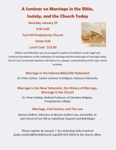 Marriage Seminar flyer
